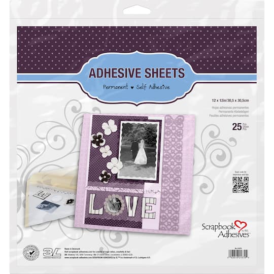 Scrapbook Adhesives By 3L&#xAE; Permanent Adhesive Sheets, 25ct.